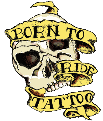 tattoo studio logo. Born To Ride's Tattoo Club Home