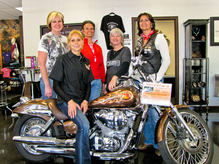 Fran Haasch with Faces of Courage Motorcycle